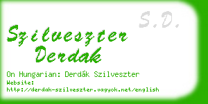 szilveszter derdak business card