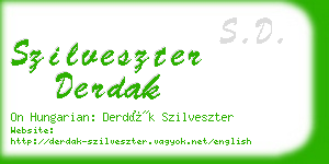 szilveszter derdak business card